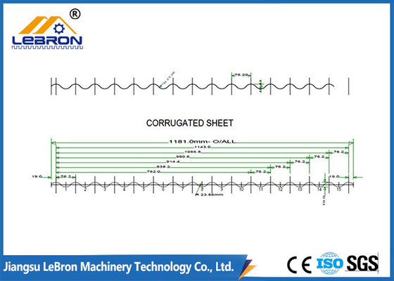 Durable Corrugated Sheet Roll Forming Machine 0.8mm Roof Panel