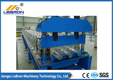 High Speed Floor Deck Roll Forming Machine No.45 Steel Coated With Chromed Treatment