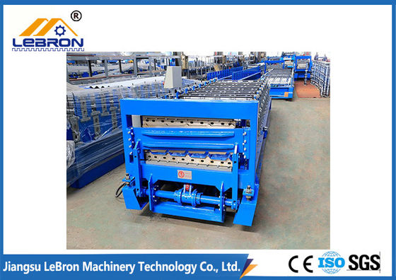 0.8mm Corrugated Sheet Double Layer Roll Forming Machine AC Motor Driven