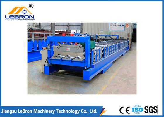 Galvanized Steel Coil 15KW Floor Deck Roll Forming Machine 0.8-1.5mm Thickness